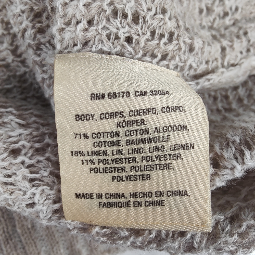 Moth for Anthropologie Tan and Orange Short Sleeve Sweater Size Small - Picture 6 of 7